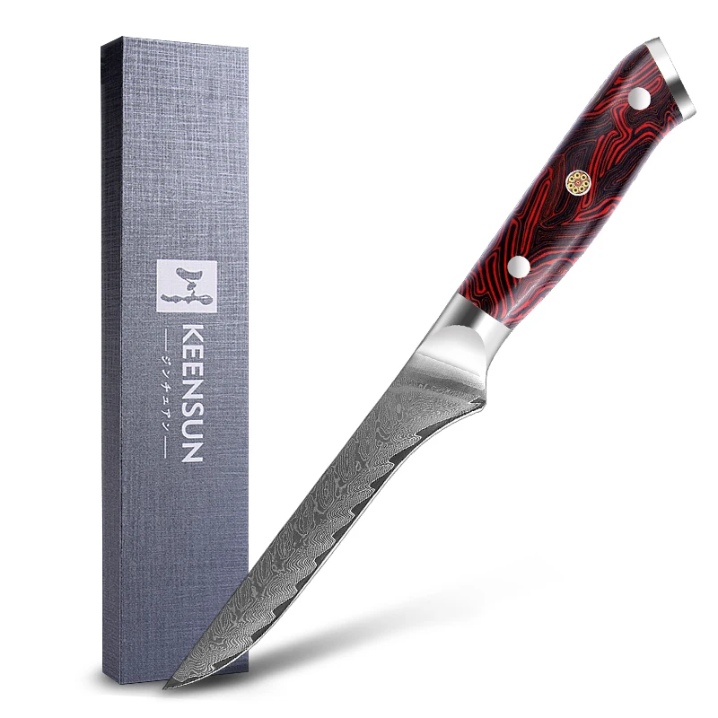 high quality g10 handle 67 layers Damascus Steel blade Kitchen chef Boning Knife manufacturer for sale