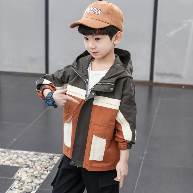 SE6161, оптовая продажа, весеннее Детское пальто, детские куртки для мальчиков, парки, теплое пальто с капюшоном