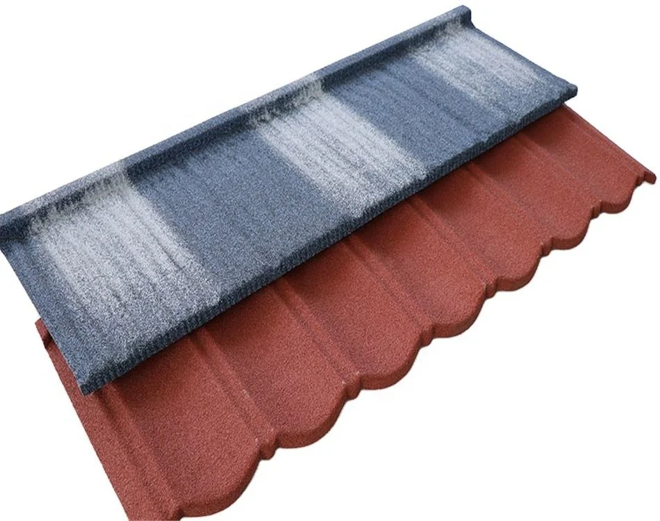 CHINA  STONE ROOFING TILES GALVALUME METAL  ROOF STONE COATED STEP TILES IN NIGERIA