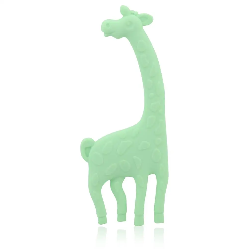 
Giraffe Shape for Baby Teether Silicone Soft Teething Toy Chewable OEM Style Packing 