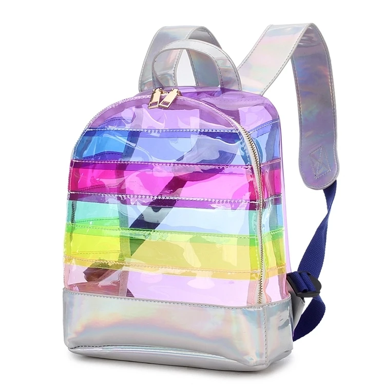 
 women coloring clear pvc backpack cute mini waterproof tarpauli backpack custom  