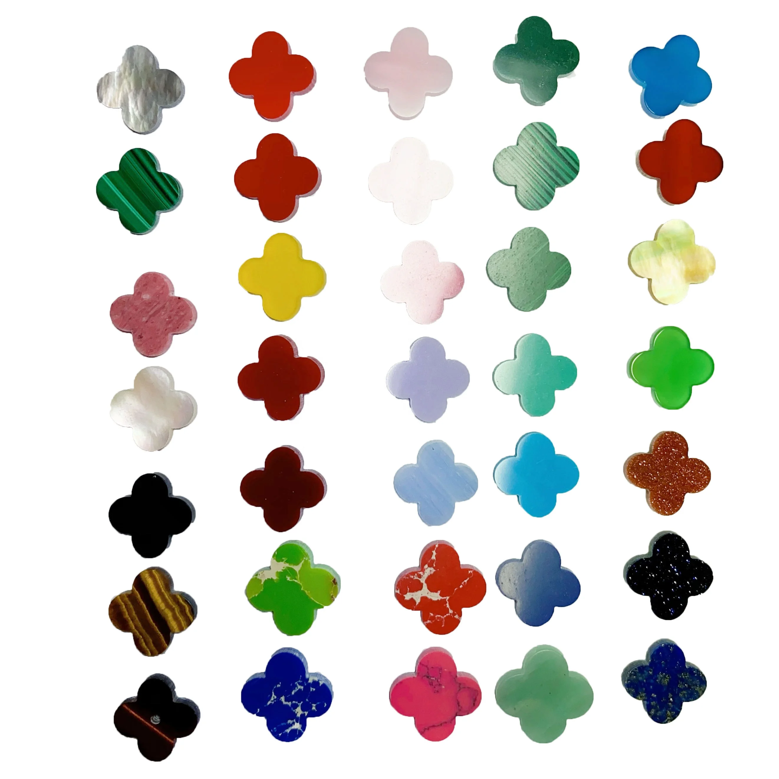 Beautiful 12mm goldstone Four Leaf Clover Stone