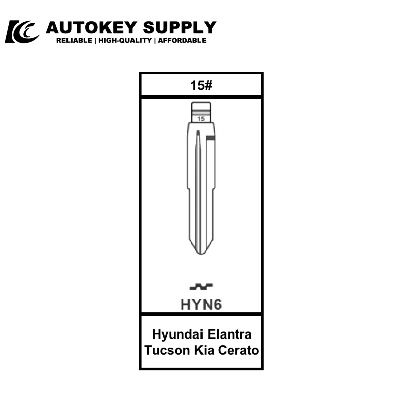 KEYDIY Replacement Metal Blank Uncut Key Blade Type NO.15 KD Remote Car HYN11 Key Blade For Hyundai Elantra Tucson Kia Cerato