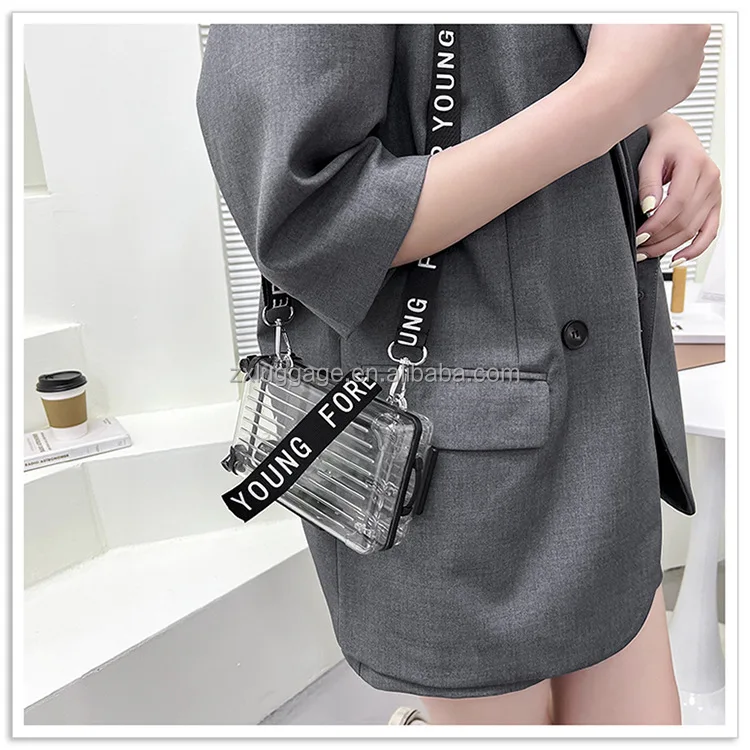 New Fashion Zipperless Handbags 2023 Forever Young Transparent PC Lady Design Mini Suitcase For Young Lady And Children