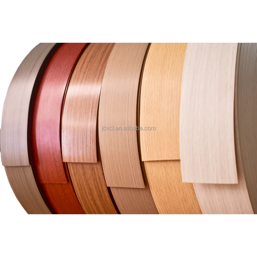 High Quality White Wood Grain Strip MDF Trim Plywood PVC Edge Banding Factory Direct for Home Furniture Edging