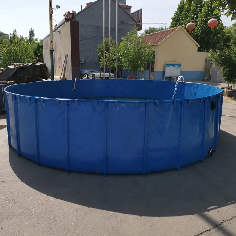 Folding Fish Farming Tank Tarpaulin Biofloc Tank For Tilapia/ Catfish Fish Pond