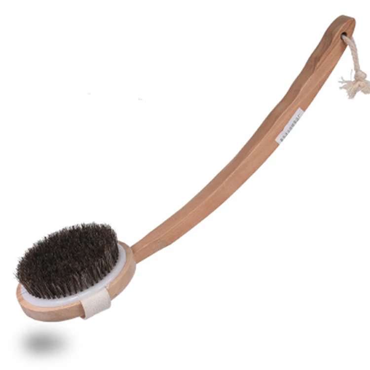 
Wholesale natural tampico fiber wooden scrubber body brush 