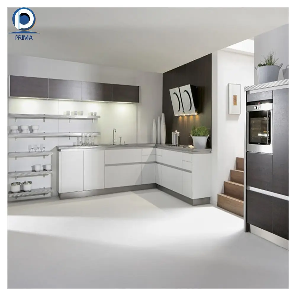 Prima Kitchen cabinet Aluminum frame glass panel cabinet with glass fish Magnetic modern cabinet panels