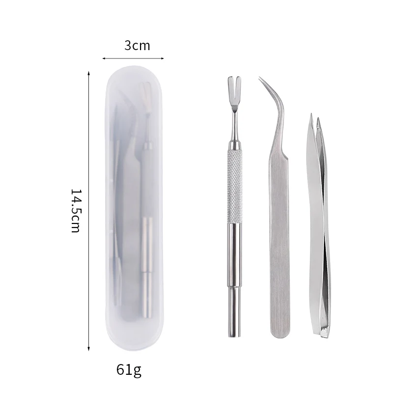 Stainless Steel 3PCS Dog Tick Remover Tool Set for PetsTwister Tweezers, Pullers Remover with Metal Case