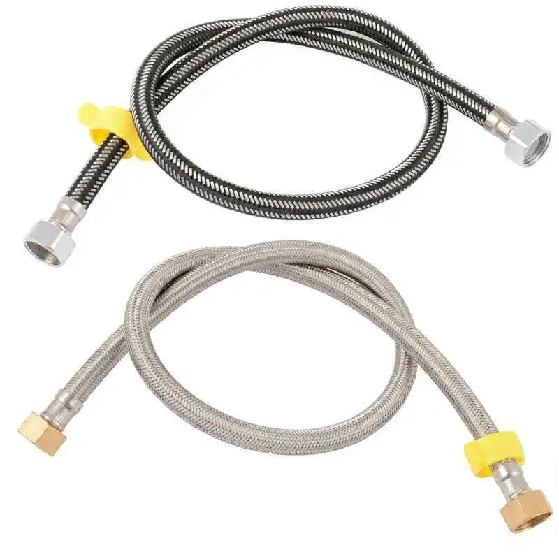 304 Stainless Steel Braided Pipe High Pressure Explosion-Proof Water Heater Cold And Hot Flexible Water Inlet Hose