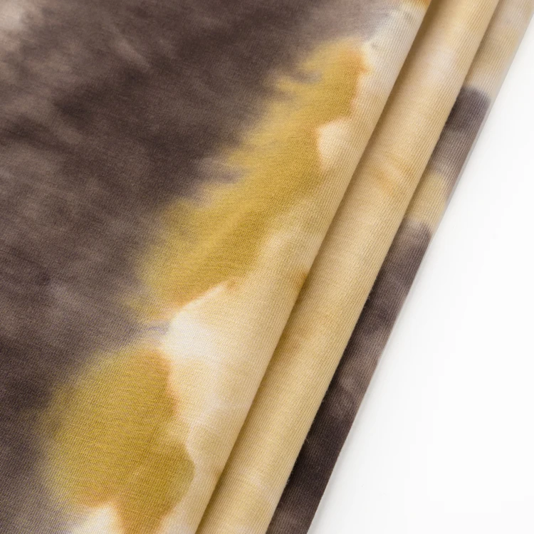 OEKO-TEX STANDARD 100 Custom Printed Tie-dye Bamboo Spandex Fabric Print For Eco-friendly Baby Clothes