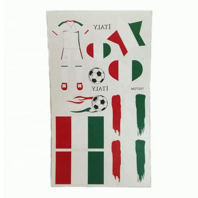 EK 2024 italy national flag tattoo sticker/non-toxic football body  ITALIA Temporary Tattoo Sticker