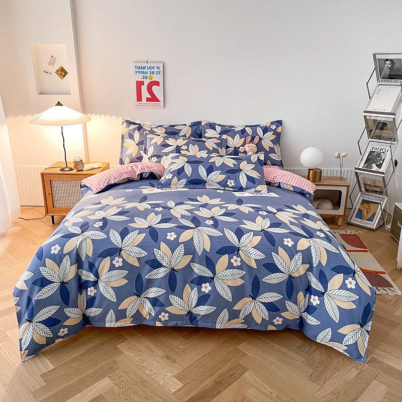 Fashion OEM Factory Supply Kids Bed Sheets Set 100% Cotton Cartoon Bedding Set Four-Piece Bedding Set