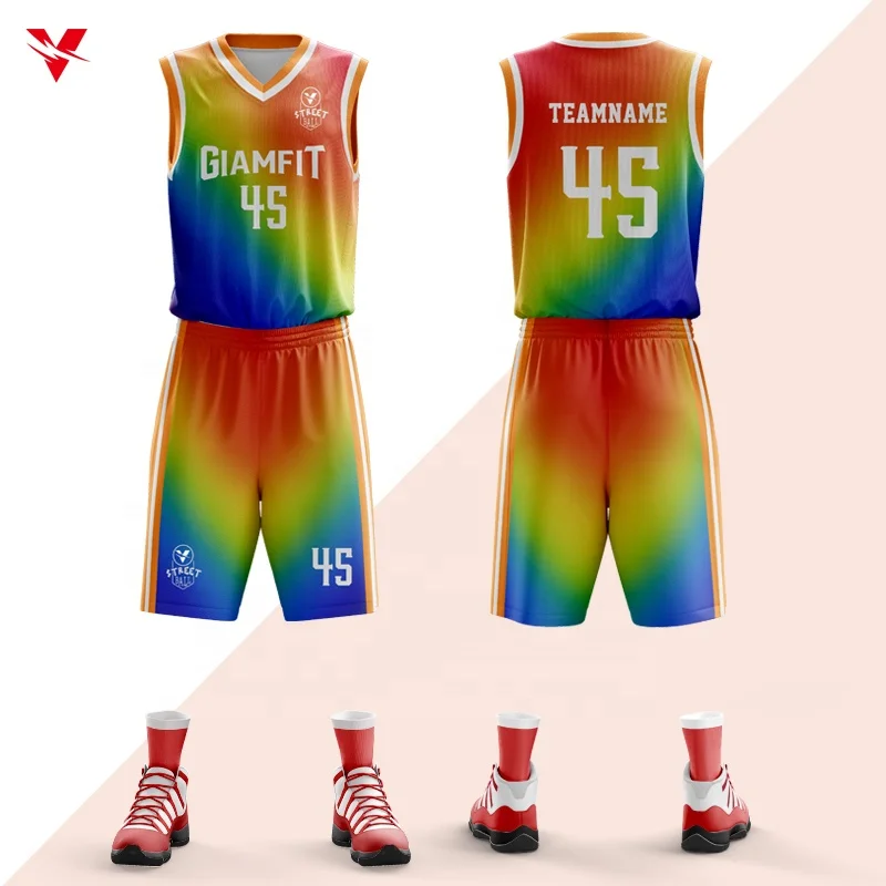 Баскетбольная майка и шорты на заказ сублимационная Высококачественная одежда из полиэстера сетчатая Мужская баскетбольная футболка