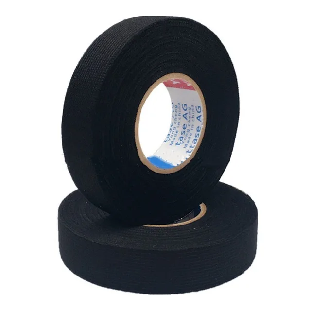 15/18/19MM Car Auto Harness Tape Adhesive Cloth Fabric Wiring Harness Loom Noise Sound Insulation Fabric Tape Cable Roll Tool