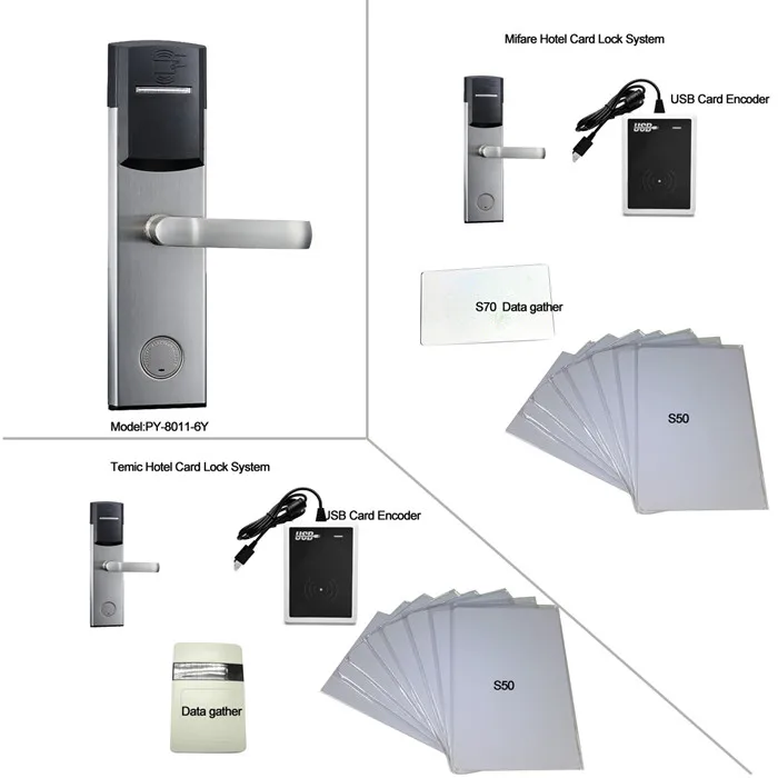 Fashion Smart Hotel Lock Rfid, Electronic Keyless Digital Hotel Smart Key Card Door Lock, Hotel Key Card Lock System
