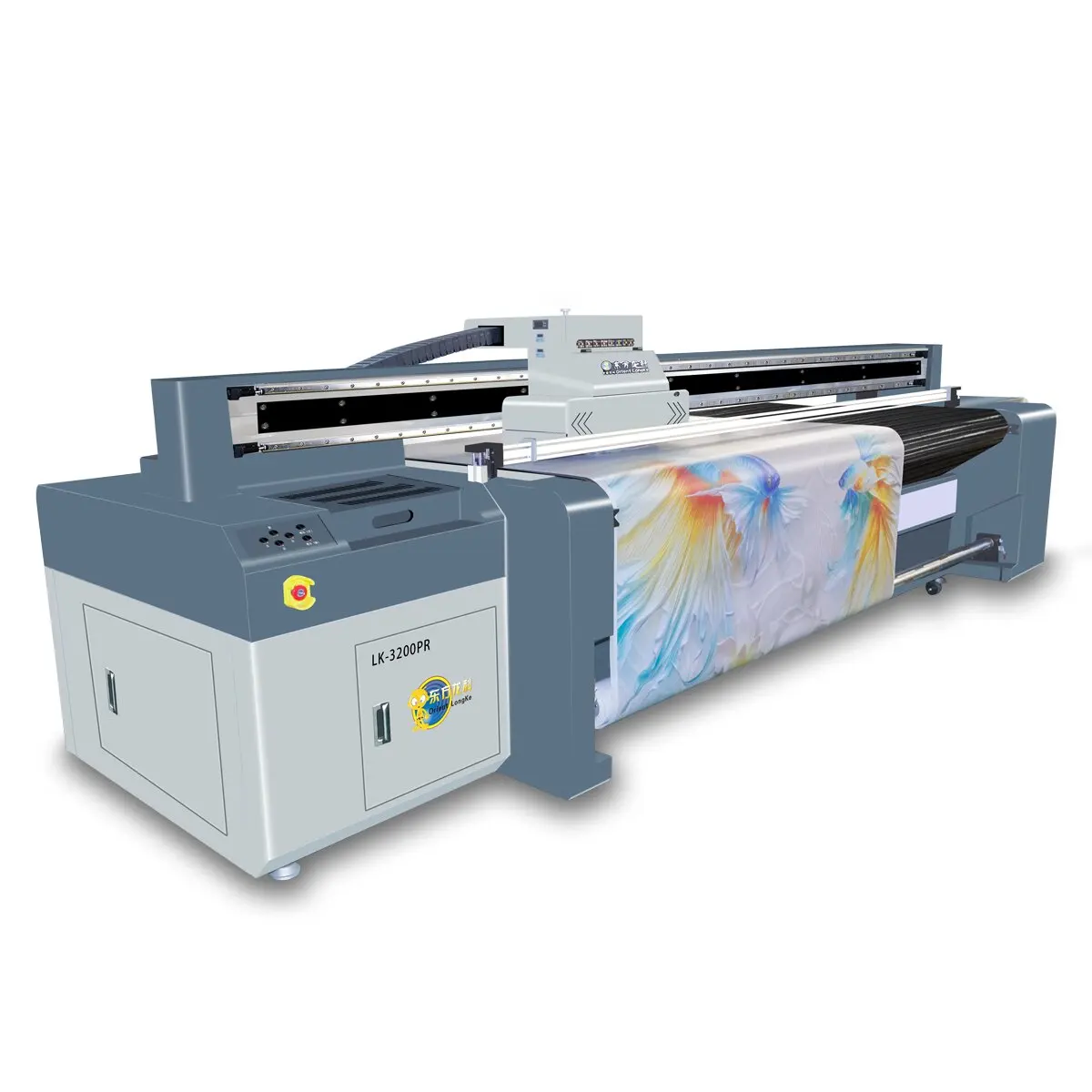 High quality Orient Longke 3.2m roll to roll uv printer LK3200 digital uv printing machine