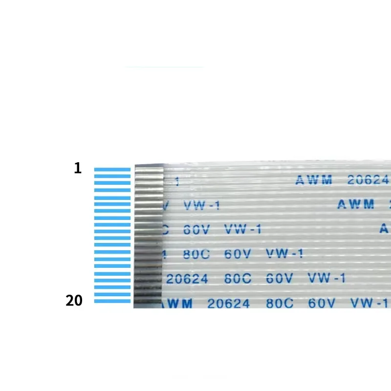 Flat flexible cable FFC FPC AWM 20624 80C 60V VW-1 FFC-0.5MM 1.0MM 4/5/6/8/10/12/14/16/18/20/24/26/30 Pin