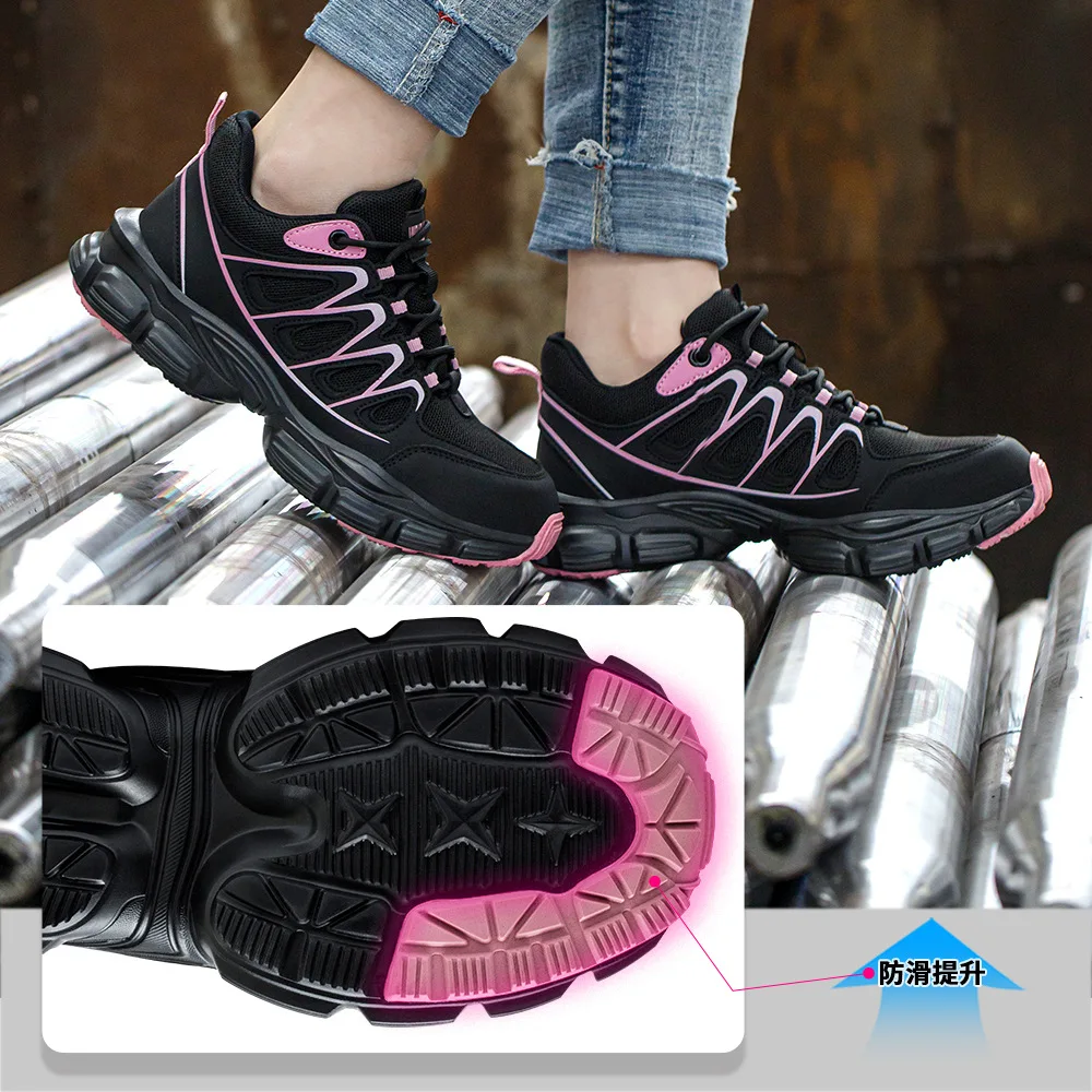 Spot new anti-smash anti-puncture breathable lightweight sports safety shoes