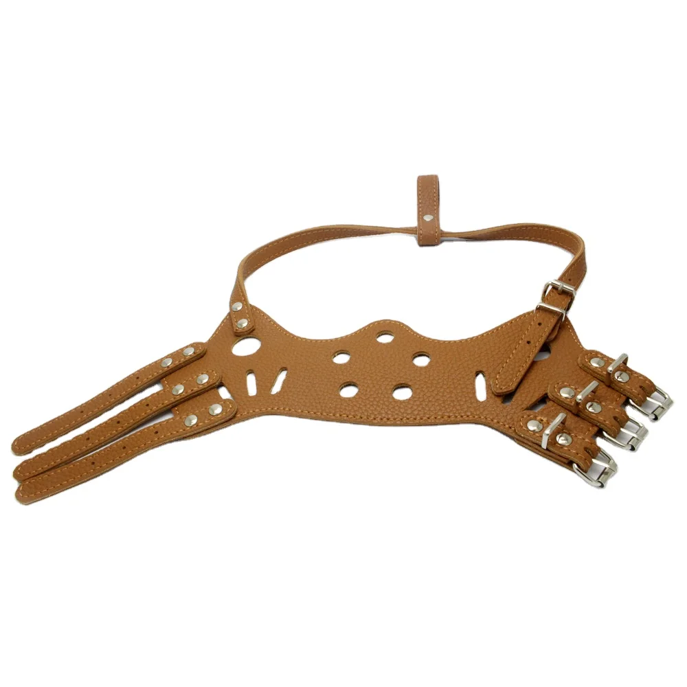 Breathable PU pet dog mouth cover Anti-bite and anti-call dog muzzle