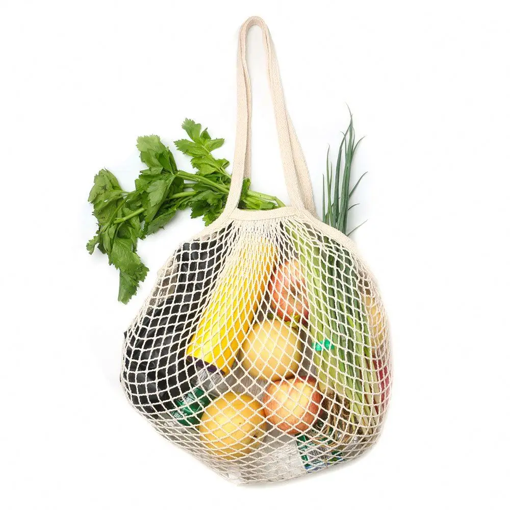 Eco Friendly grocery crochet bag cotton woven shopper bags