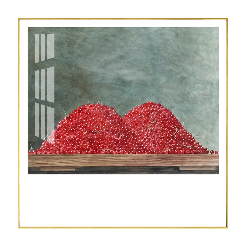 Customized Crystal porcelain Painting Art Print on Canvas Still Life for Wall Decoration