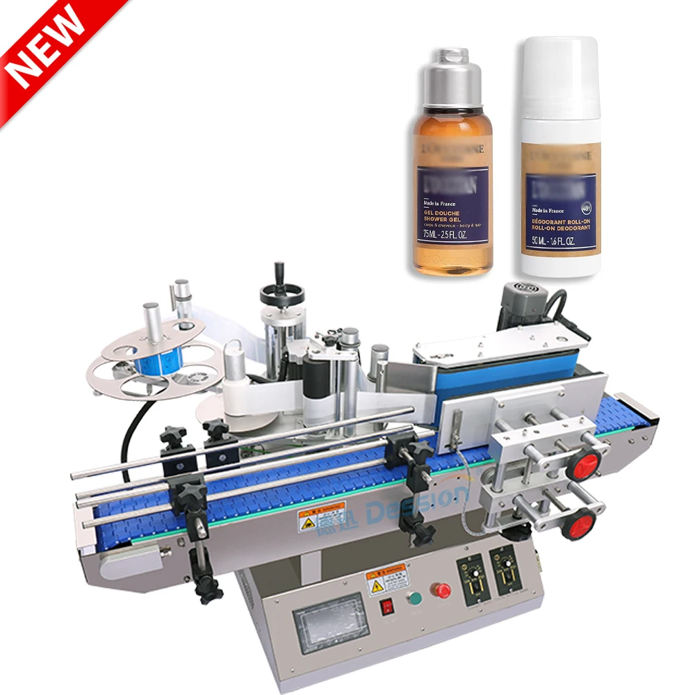 China Factory Automatic Round Jar Can Bottle Labeling Machine Shampoo Travel Small Vial Labeling Machine