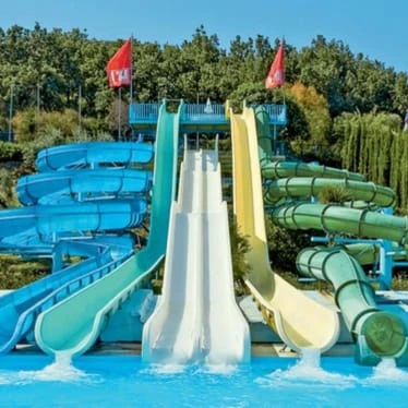 Коммерческий водная горка кривой водная горка приспособление для парковых вод