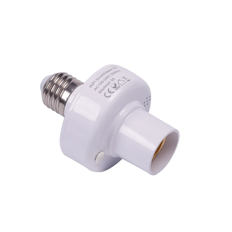 White Style Color Screw Wifi Smart Lamp Bulb Holder, Smart Holder For Bulb, Smart Dimmer SwitchTuya Smart Light Holder