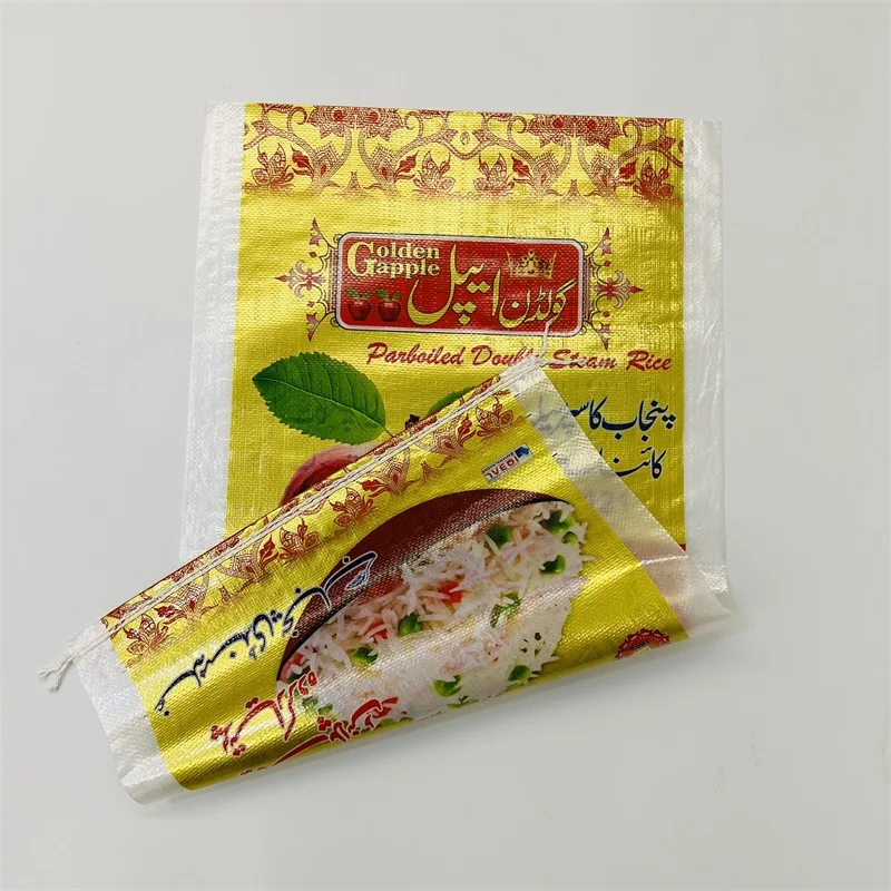 Custom 25kg 50kg PP woven packaging bag for rice flour corn polypropylene woven sack pp bag