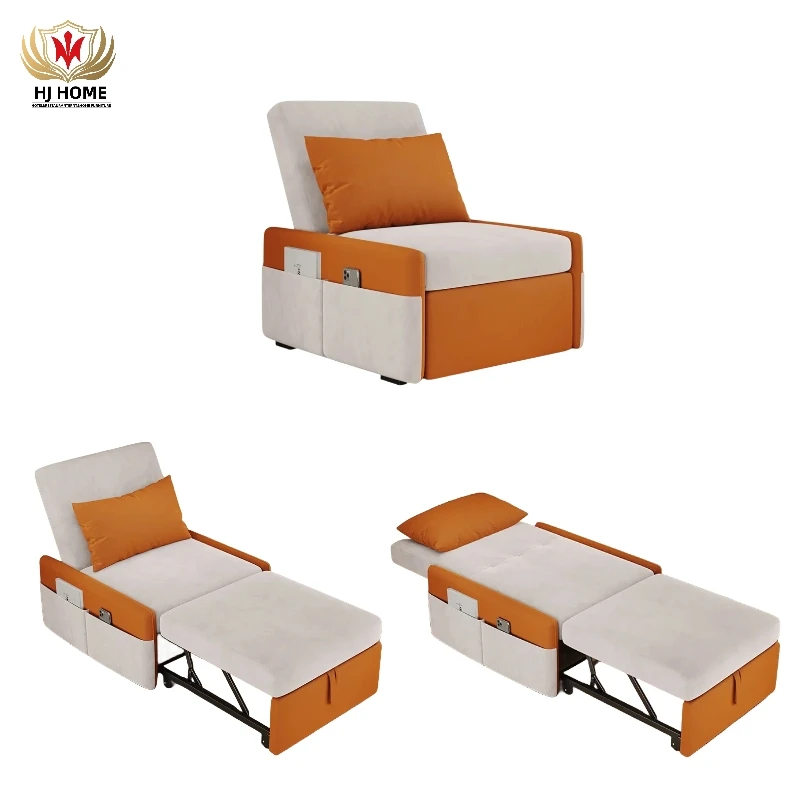 HJ HOME Whole Sale Sleeper Chair Foldable Sofa bed furniture 3-in-1Save Room Condo Sets Daybed Tri-Fold Convertible Sofa Cum Bed