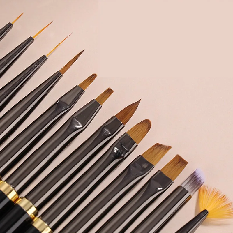  2021 Factory Customized Gel Oval Nail Art 3D Brush Pure Kolinsky Acrylic