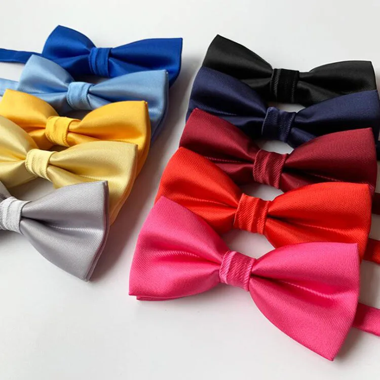 leisure nude color solid bow tie