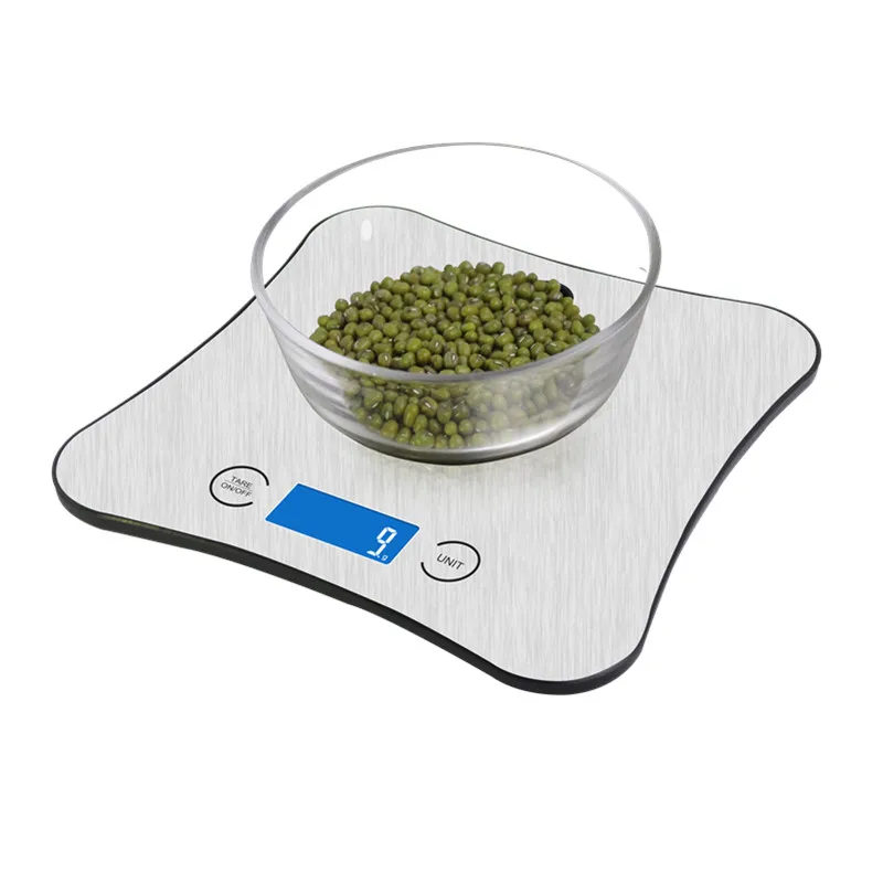 Factory supply customized hot selling square 5kg electronic stainless steel Digital Kitchen Scale
