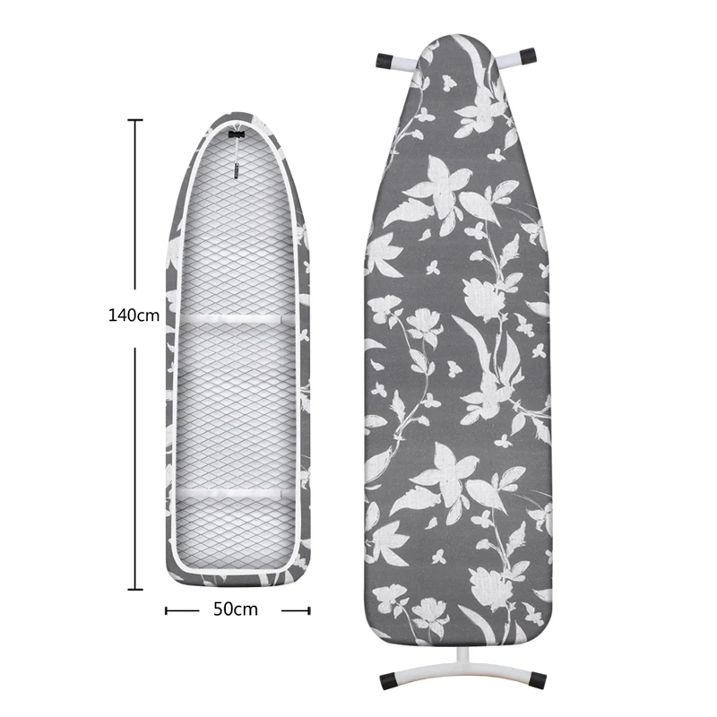 Чехол для гладильной доски, устойчивый к прижиганию, очень толстый Хлопковый чехол для утюга с подкладкой, термоотражающая прокладка для тяжелых условий 140x50 см