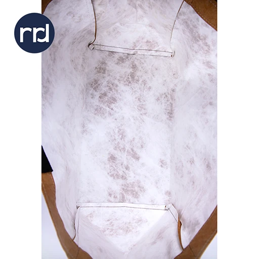 RR Donnelley Wholesale Reusable Custom Logo Waterproof Washable Plain Brown Kraft Dupont Tyvek Paper Packaging Shopping Bags