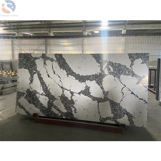 Top Quality Factory Price Kitchen Countertop Big Slab Calacatta Greek Quartz Tiles for Countertops Kitchen quartzite table top