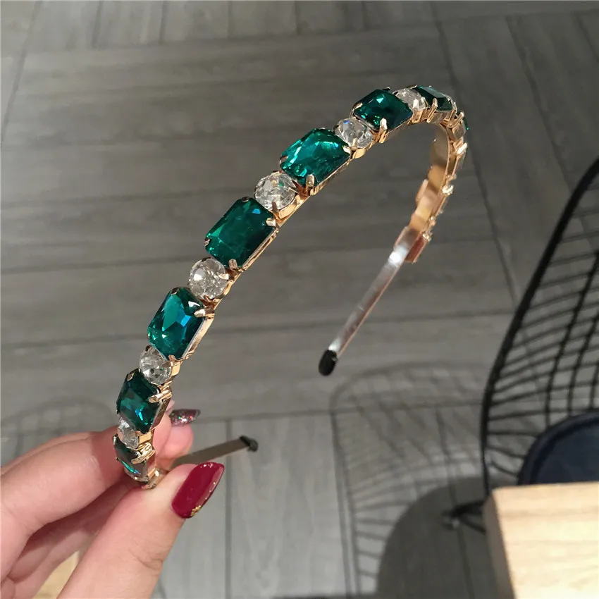 GEERDENG Fashion Women Crystal Jeweled Luxury Headband Girls Colored Rhinestone Beaded Alloy Headbands For Australia