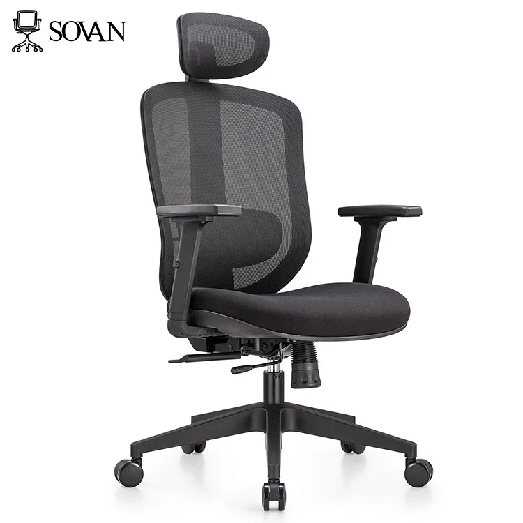 High Back Kursi Kantor Mesh Chair Swivel Executive Ergonomic Office Chairs With Advanced Design BIFMA Certificate