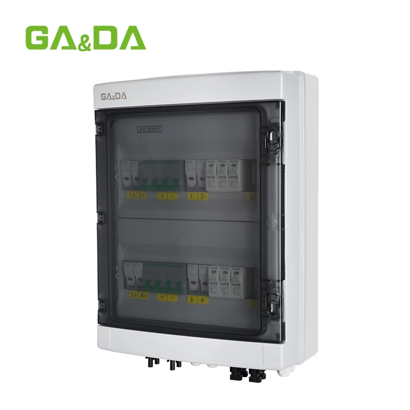 China Manufacture IP65 6 String outdoor waterproof PV Combiner Box