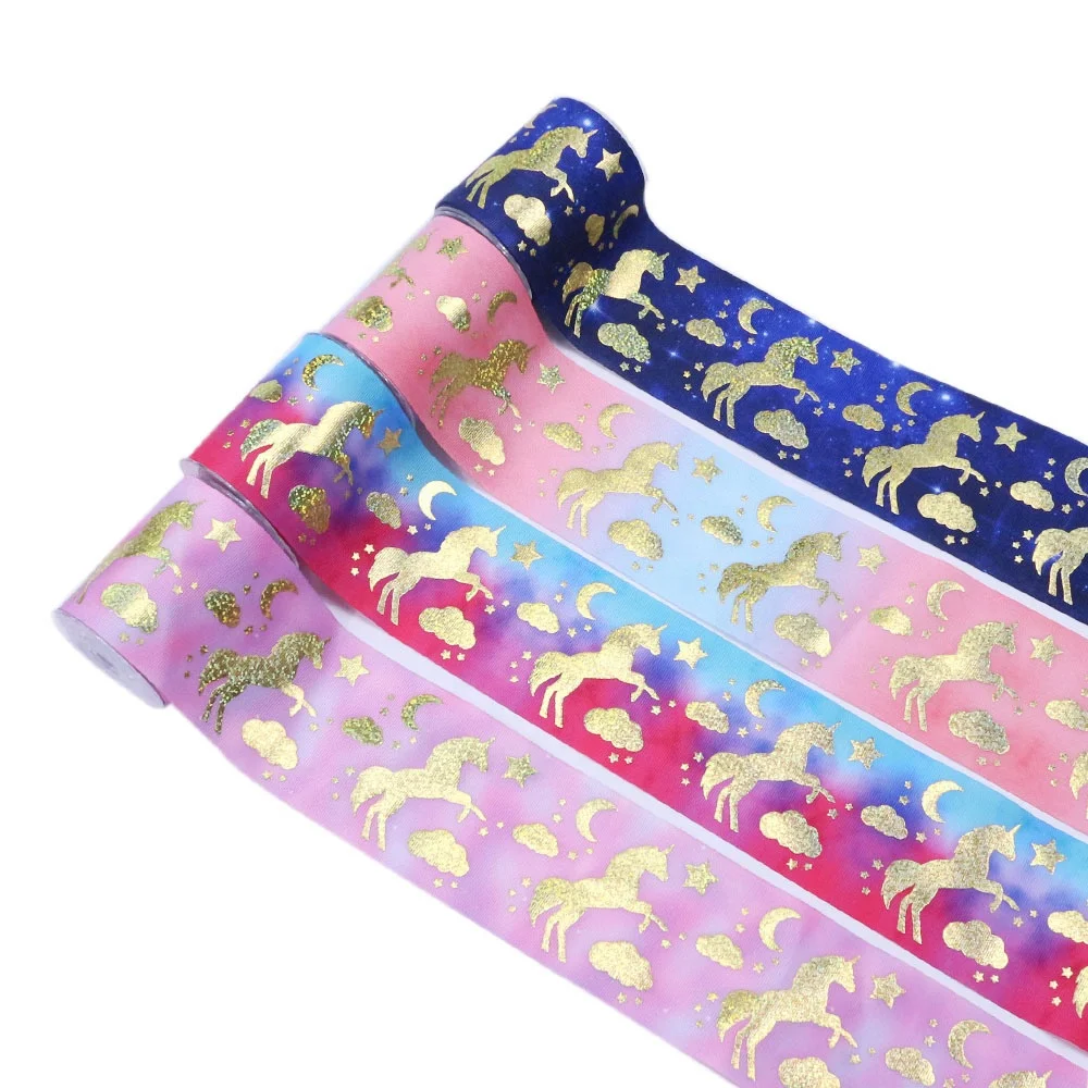 
Egg and Chicken Hologram Printed Grosgrain Ribbon Rainbow 75mm Custom Technics Style Fabric Packing Pattern Face Package Feature 