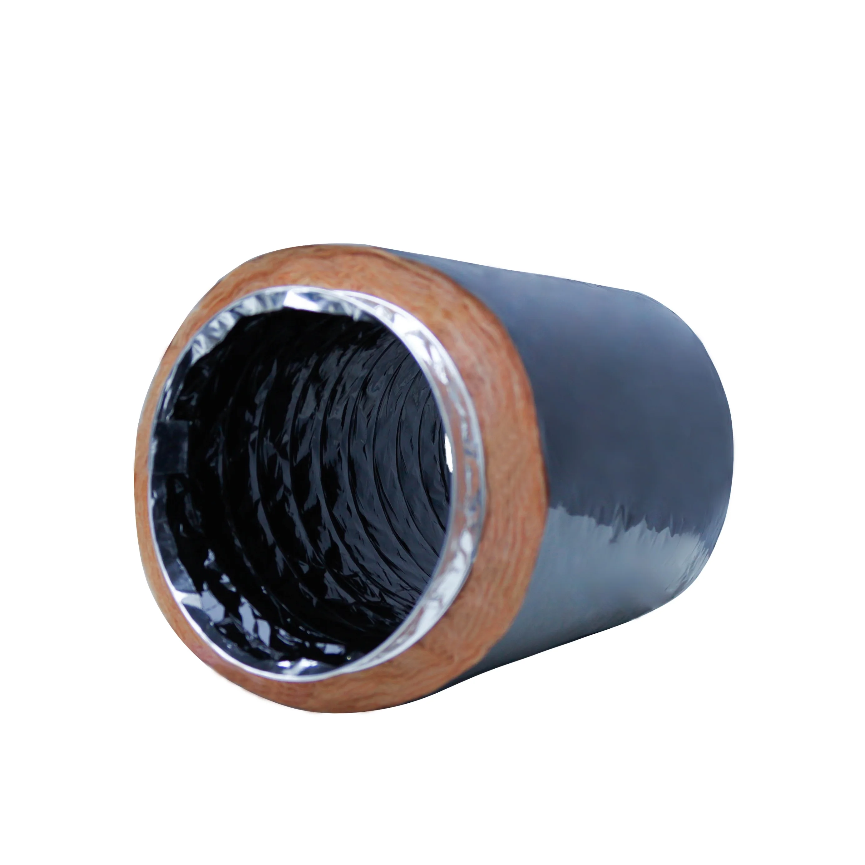 Air Duct Insulated Flexible Aluminum or Polyester Cotton with Fiber Wool HVAC Systems