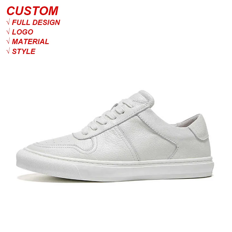 New Design Genuine Leather Professional Custom Sneakers Wholesale Manufacture Men Walkiing Style Shoes