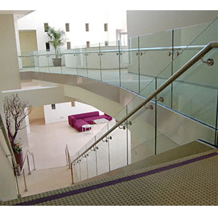 Prima Orien Iron Stair Design Interior Tubular Steel Glass Railing Balcony Railing