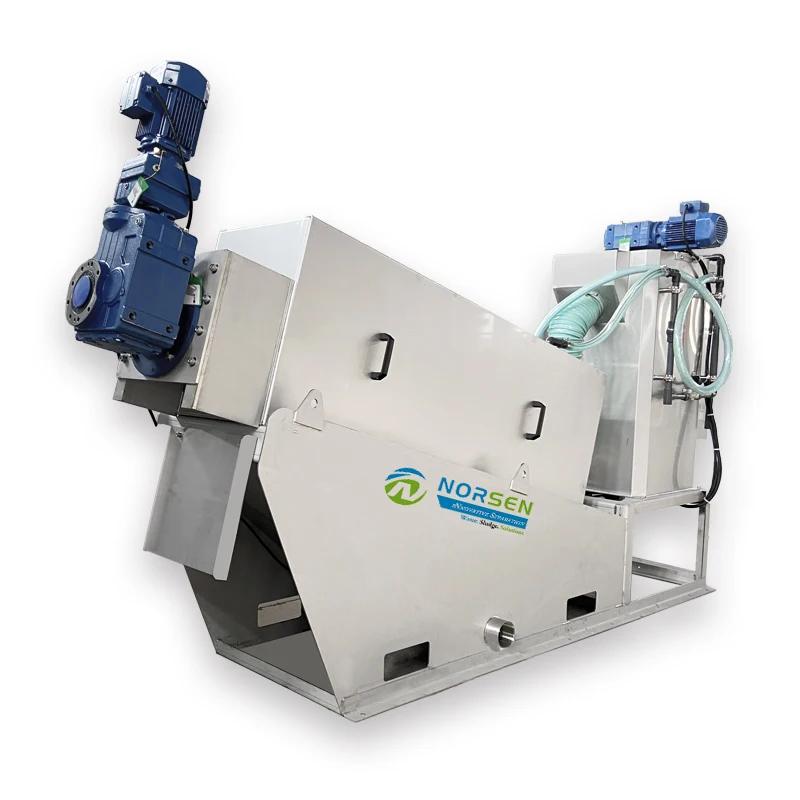 
NORSEN Multi-Plate Screw Press Sewage Treatment Dewatering Machine for Poultry Wastewater Sewage Treatment 