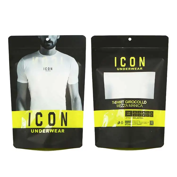 D2W Biodegradable Custom LOGO Translucent Matte Frosted Ziplock Seal Plastic Poly Zip Lock Ziplock Zipper Bag for Clothing