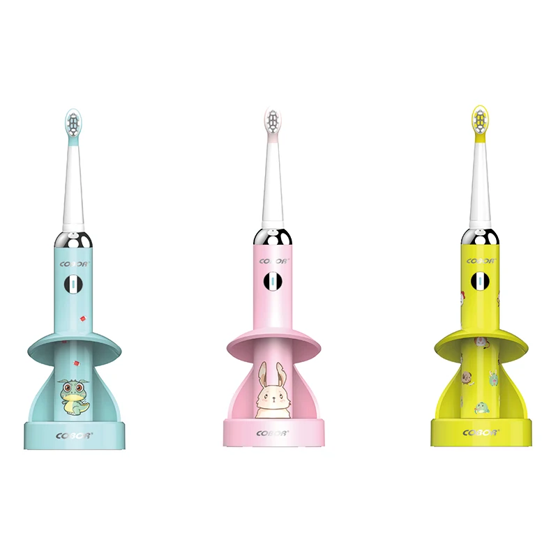 Danlong KT9S Upgraded Wireless Charging Kids Sonic Electric Toothbrush 3 Modes Intelligent Timer with Base Children IPX7 Soft