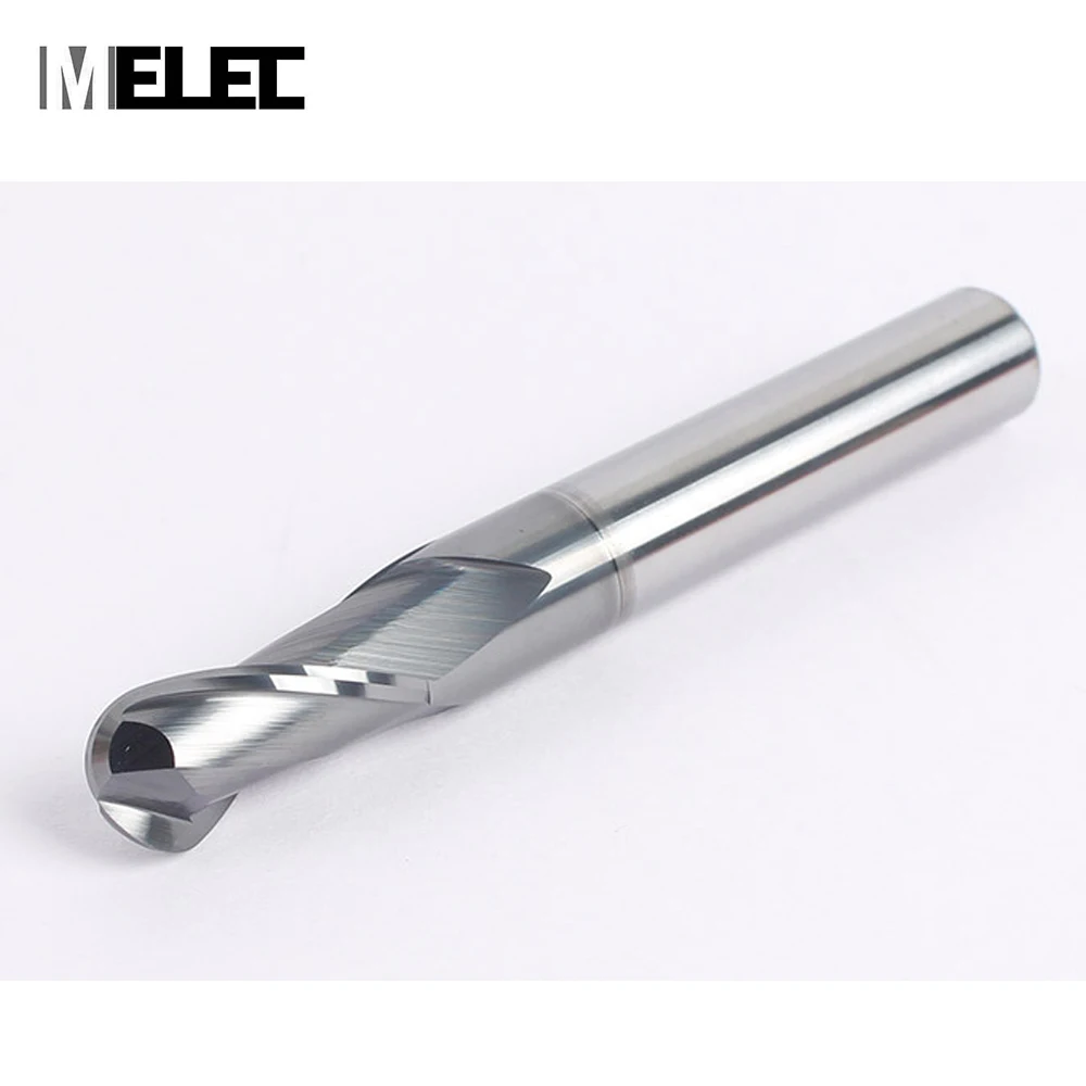 MELEC manufacturer customized size cnc tools diamond hss tungsten 6R3*12*D6*50mm hrc55 carbide hss ball nose end mill cutter