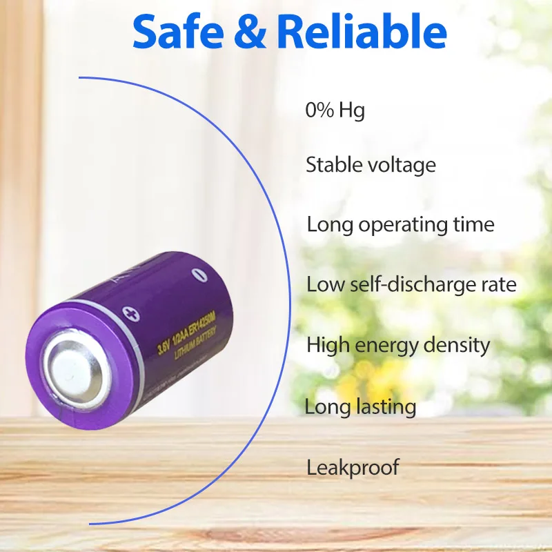 Hot Selling 3.6V er14250 1/2 AA Primary Battery 1200mAh for Internet of Things lithium battery