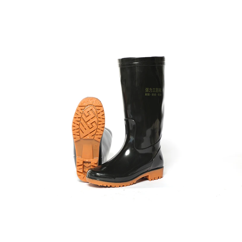 Baisheng Fire Sale Wholesale Non-Slip Chemical Resistant Wedge Heel Rain Boots Wholesale Protective Rain Boot Sproduction